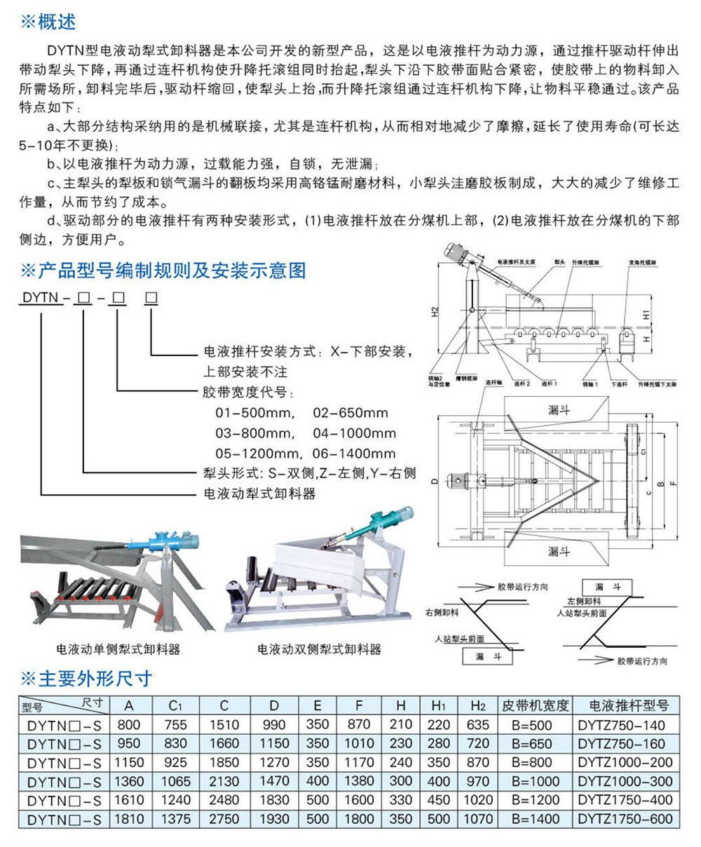 DYTN型电液动犁式卸料器（梨煤器）-详情